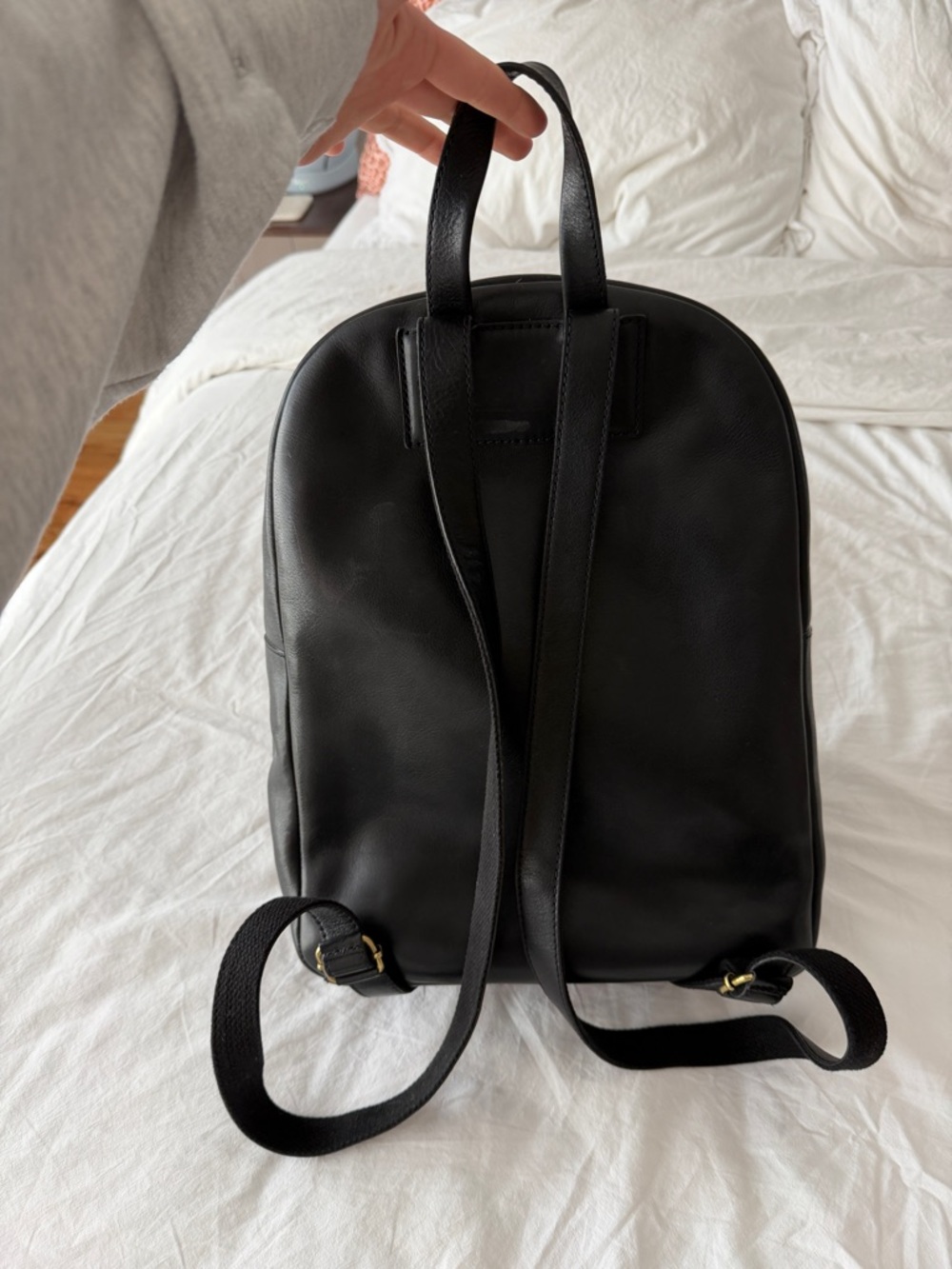 Madewell Black Leather Backpack - Picture 3 of 6